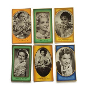 Cartões fotográficos de estrelas de glamour dos anos 1930 – Conjunto de atrizes de cinema alemãs vintage (6)