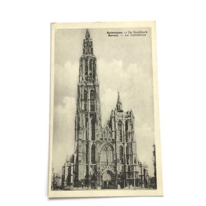 Carte postale ancienne de la cathédrale d'Anvers - Onze-Lieve-Vrouwekathedraal - Début des années 1900