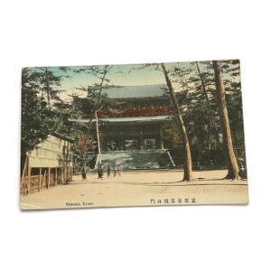 Vintage Japanische Postkarte - Chion-in Tempel Kyoto - Handkoloriert, Anfang des 20