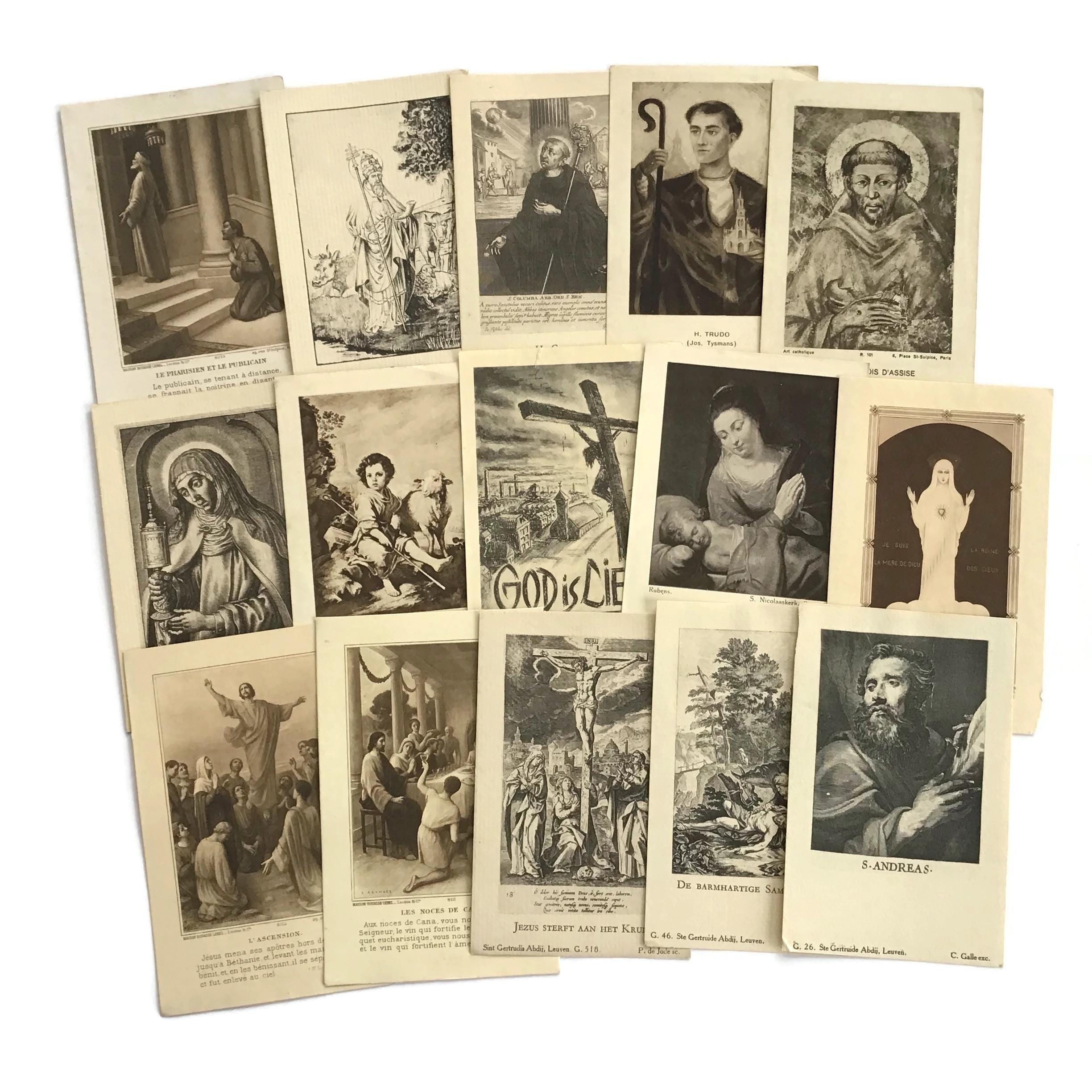 Set of 15 Vintage Devotional Cards – Flawed Paper Lot - Etsy
