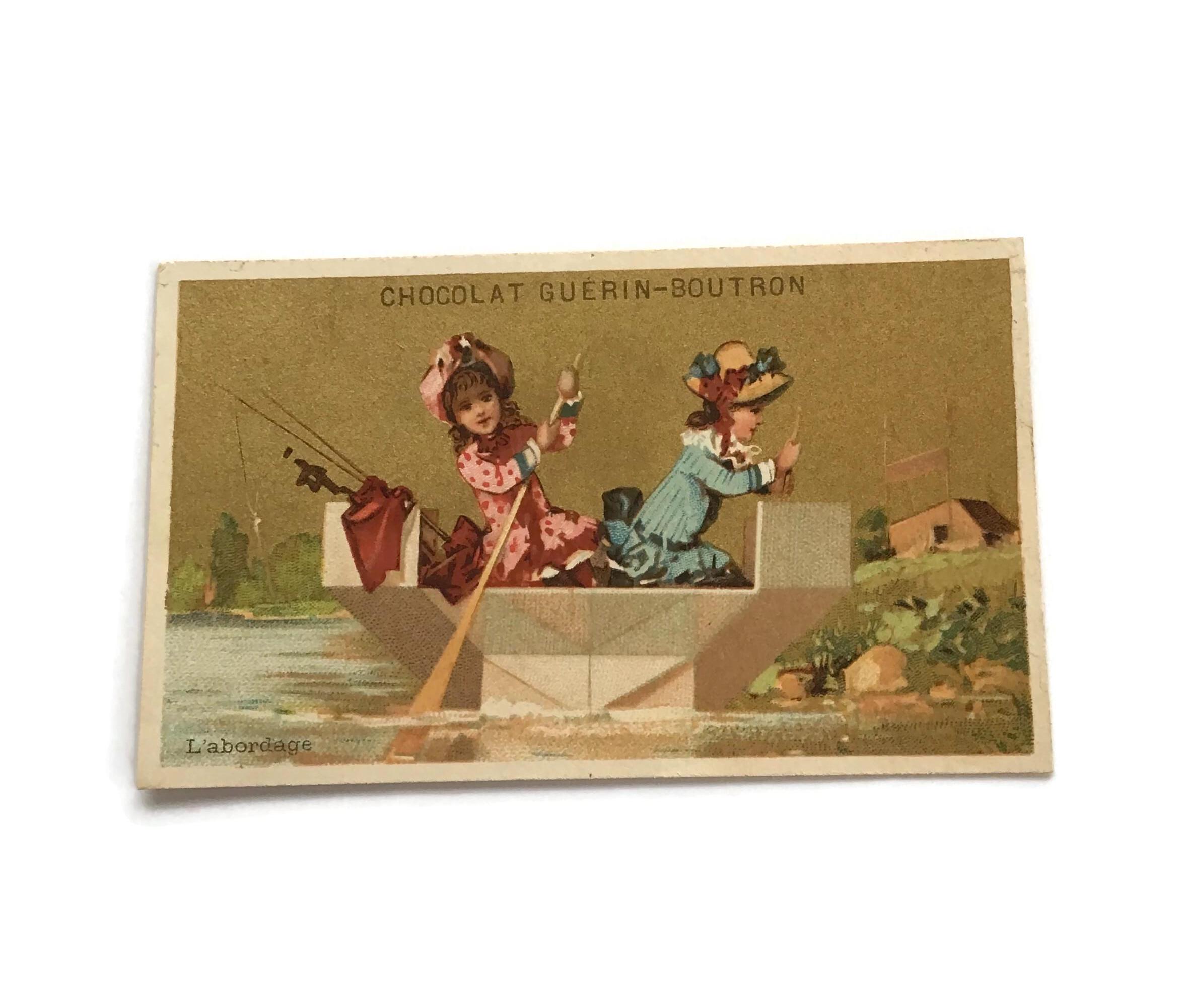 アンティーク　フランス　クロモス　8枚セット　Guerin Boutron Guérin Boutron - Etsy