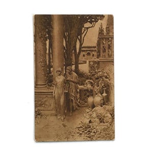 Antique Italian Postcard – Quo Vadis by Domenico Mastroianni – Sepia Fotoscultura RPPC – Early 1900s