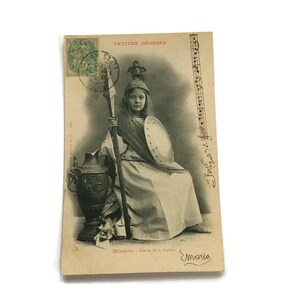 Antica cartolina francese – Minerva, dea della saggezza