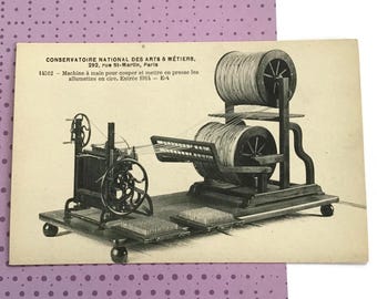 Hand-Operated Matchstick Cutting Machine · Industrial Model Postcard