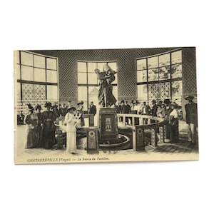 Postal Contrexéville – Cena Vintage do Pavilhão Spa Francês – La Source du Pavillon – Era da Belle Époque