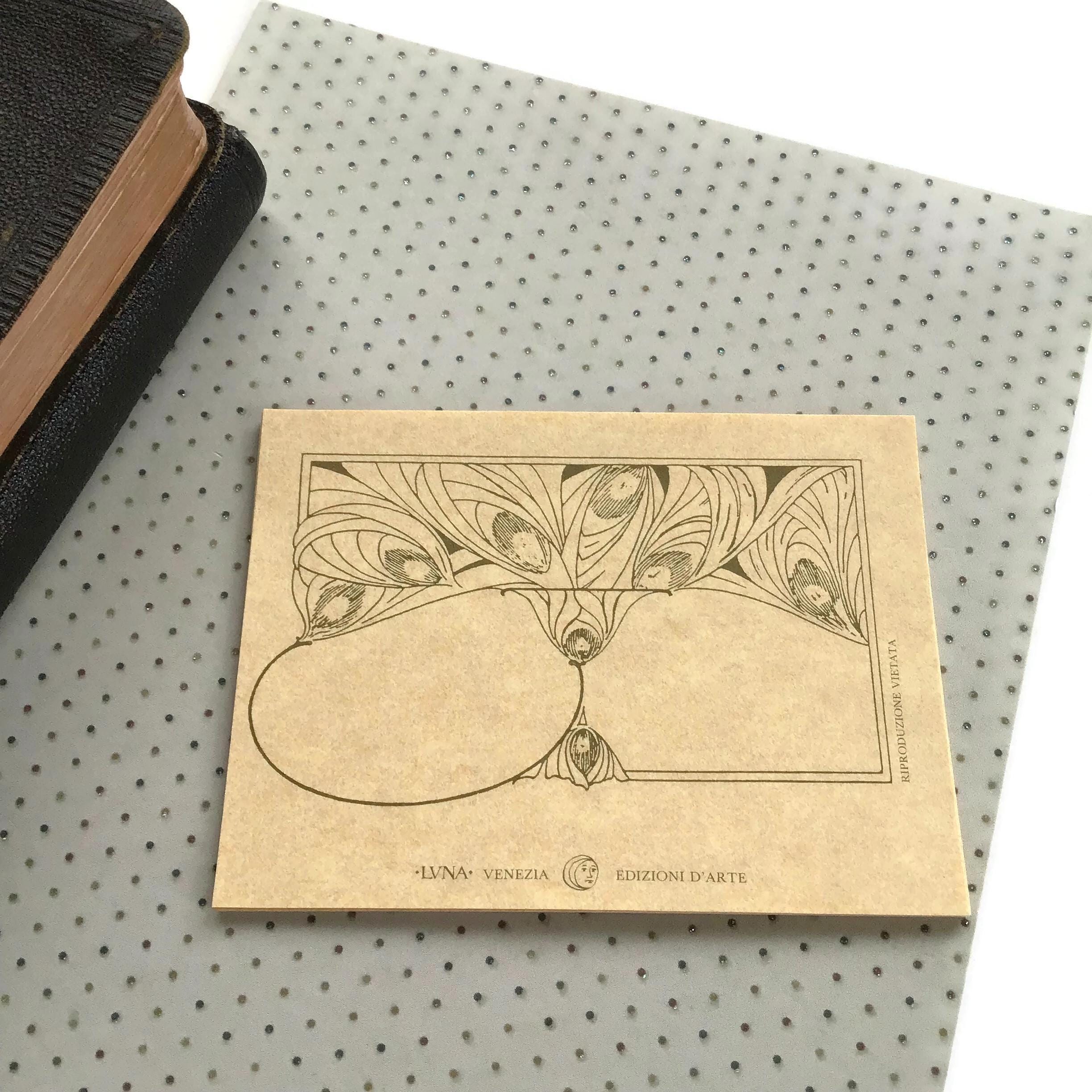 Art Nouveau Peacock Feather Labels, Set of 10, Italy 1980s - Etsy