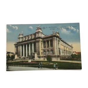 Vintage ansichtkaart – Museum voor Schone Kunsten Antwerpen – Handgekleurd architectonisch aanzicht – België ca.1910