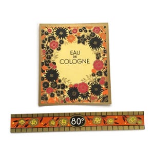 Eau De Cologne Floral Label & Neckband, c.1960s