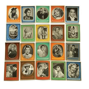 Carte delle star del cinema degli anni &#39;30: oggetti da collezione del cinema tedesco