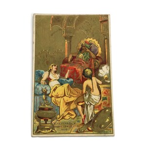 Cartão de Comércio Francês Antigo - Scheherazade e Mil e Uma Noites
