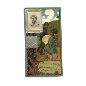 Carte vintage française – Jean Richepin pour Lefèvre-Utile, éphémère littéraire Belle Époque