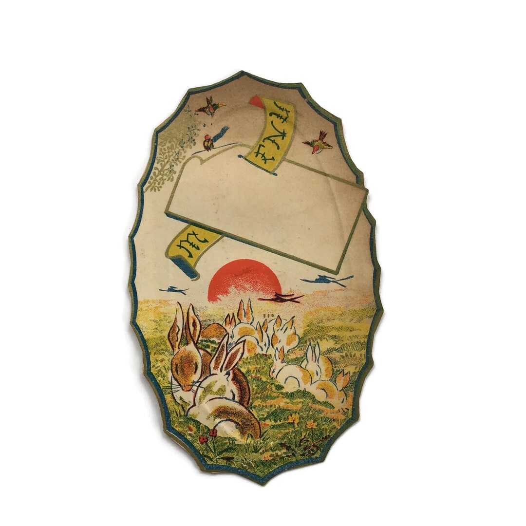 Antique French Menu Card – Rabbits at Sunset – Journal Des Demoiselles ...