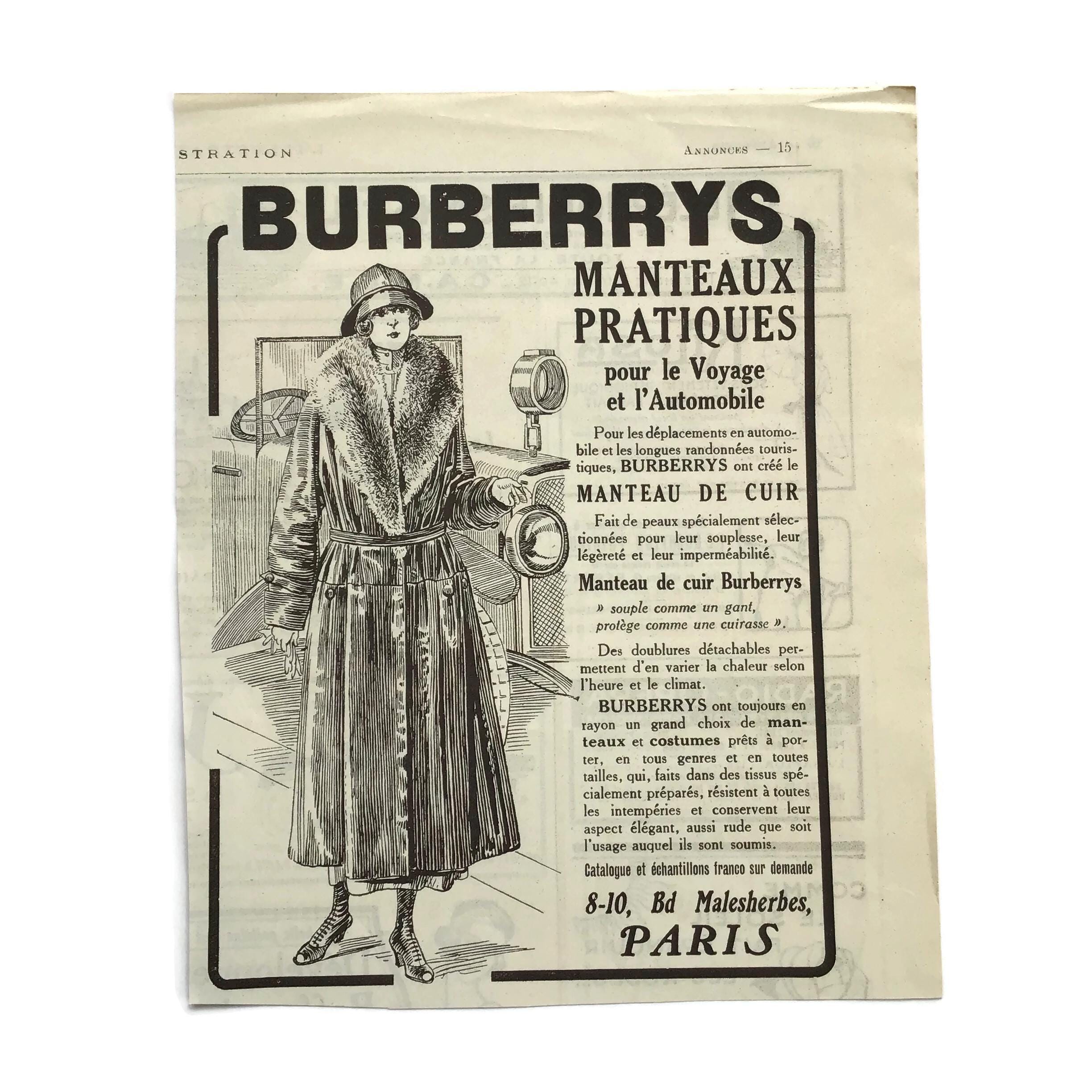 バーバリーのヴィンテージアートポスター Burberry Poster - Etsy