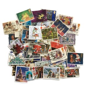 Vintage Christmas Stamps – Holiday Ephemera from UK & World – 1960s–2000s Mixed Lot (50) image 4