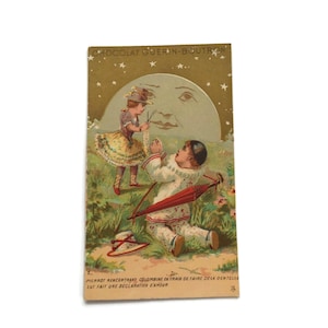 Antique Trade Card – Pierrot & Colombine – Chocolat Guérin-Boutron