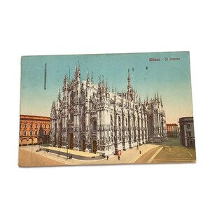 Carte postale vintage - Milan Cathedral Il Duomo - Cachet de la poste 1925