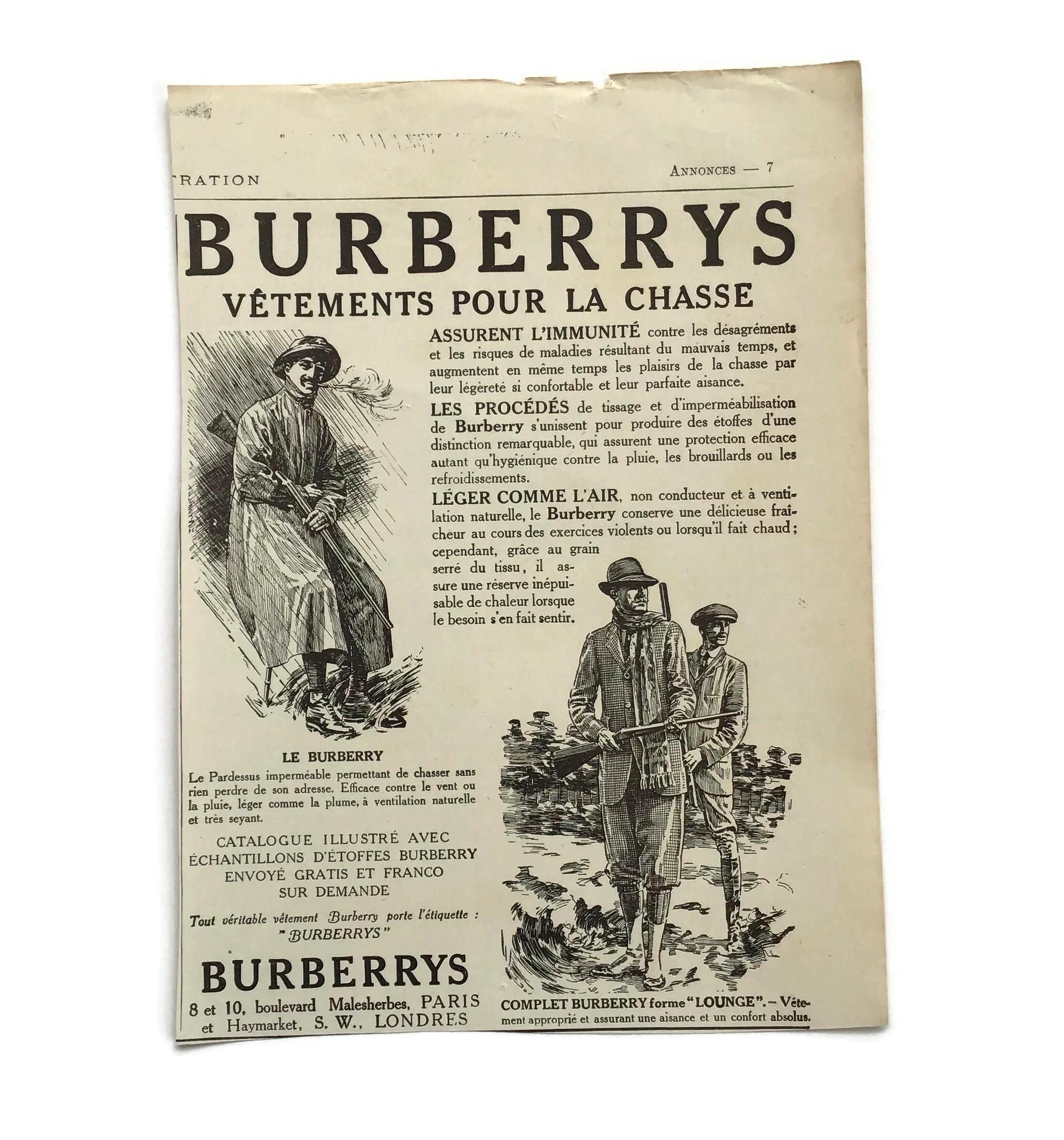 バーバリーのヴィンテージアートポスター バーバリーのヴィンテージアートポスター