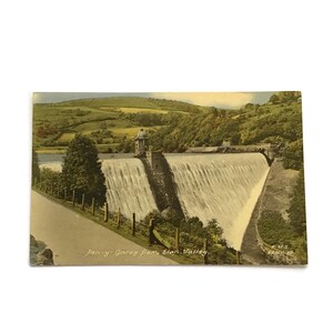 Carte postale vintage - Barrage Pen-y-Gareg, vallée de l'Elan, Pays de Galles, série Frith