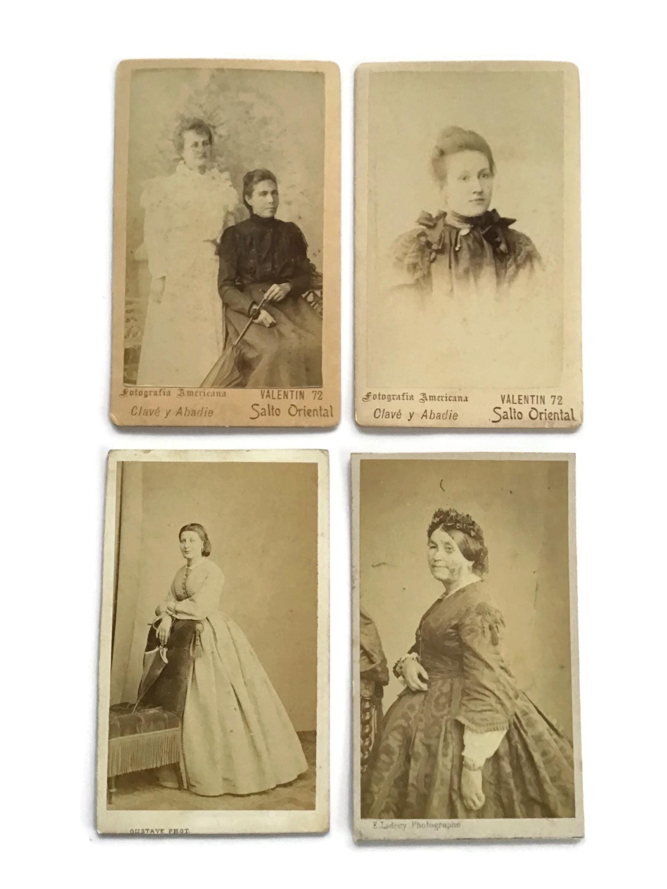1880年〜1900年頃　ヴィクトリア朝時代のレターオープナー ヴィンテージキャビネットカード肖像画、ヴィクトリア朝時代の女性たち