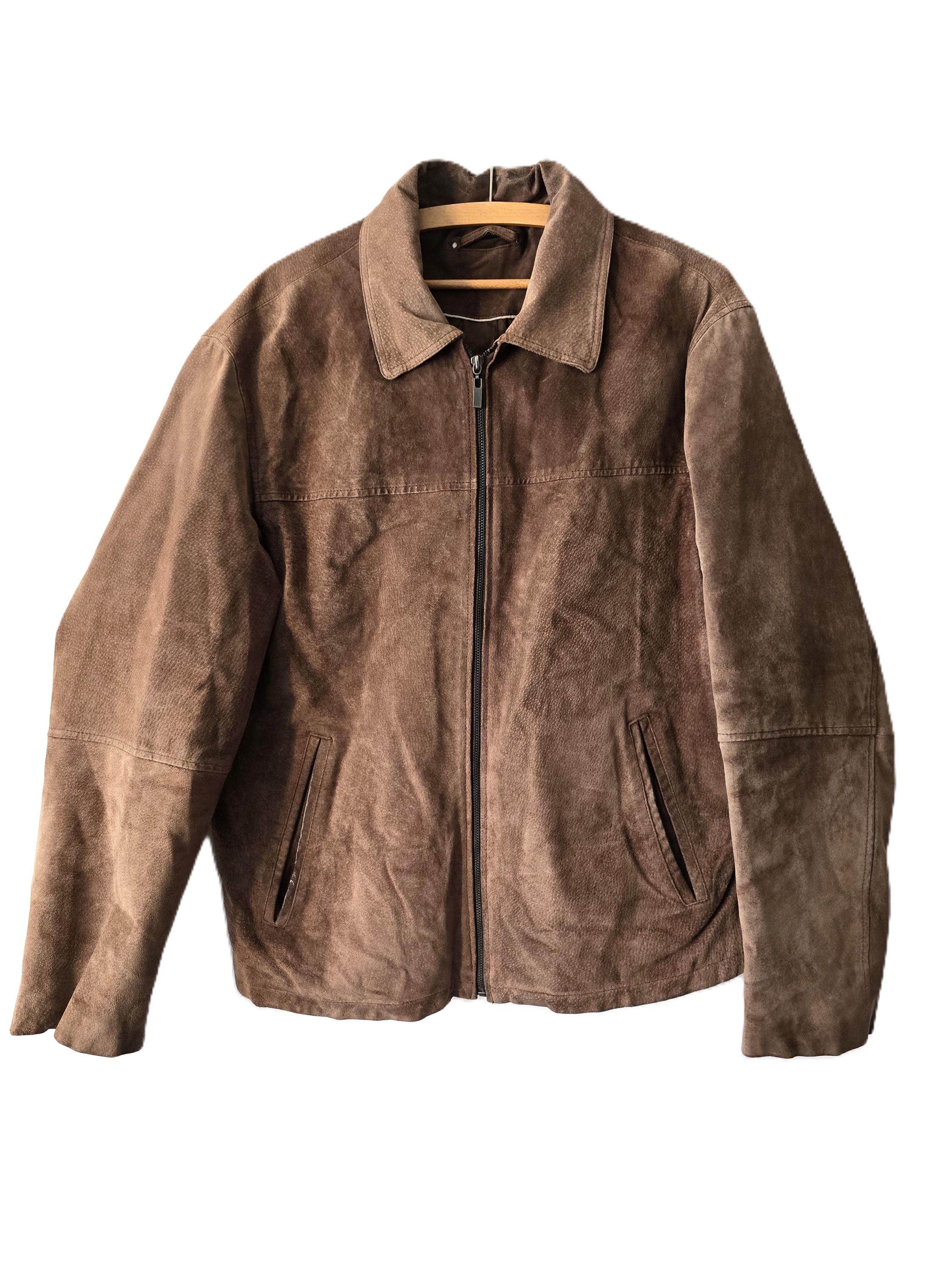 ジャケット・アウター suede dad jacket(dark brown) men-s-suede-leather-jacket-