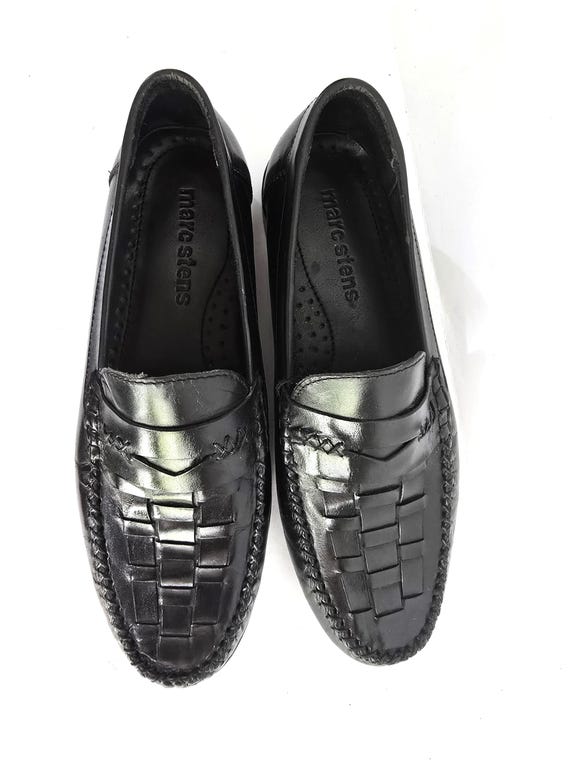 Vtg Leather Classics Men 10 D Black Penny Loafers Slip On Dress Shoes Made USA Amazon.com | DECARSDZ Mens Dress Penny Loafers Shoes for Men  main image 3
