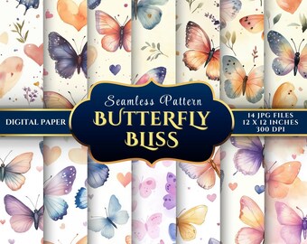 Dreamy Butterflies Watercolor Paper Pack for Artists and Crafters - Butterfly Bliss