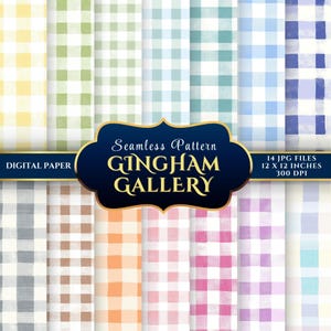 Gingham Gallery Seamless Pastel Checkered Digital Paper for Crafters and Designers