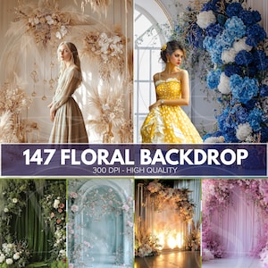 147 FLORAL ARCH Digital Backdrops Set Overlay Maternity Backdrop Floral Overlays Art Newborn Studio Backdrop Photoshop Fine Art Backgrounds
