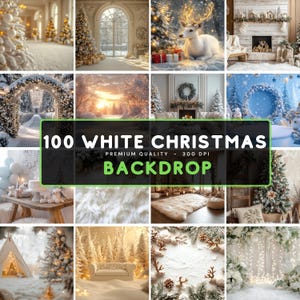 Christmas White Studio Digital Backdrop | Holiday Portrait Backdrop for Festive Children Photography Composite, Christmas White Background