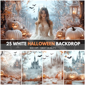 25 White Halloween Backdrop Digital, Bundle Halloween Horror Background, Photography Composite, halloween digital background, Halloween Pic
