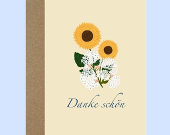Danke Schon - German Folk Flowers - Digital Art (downloadable