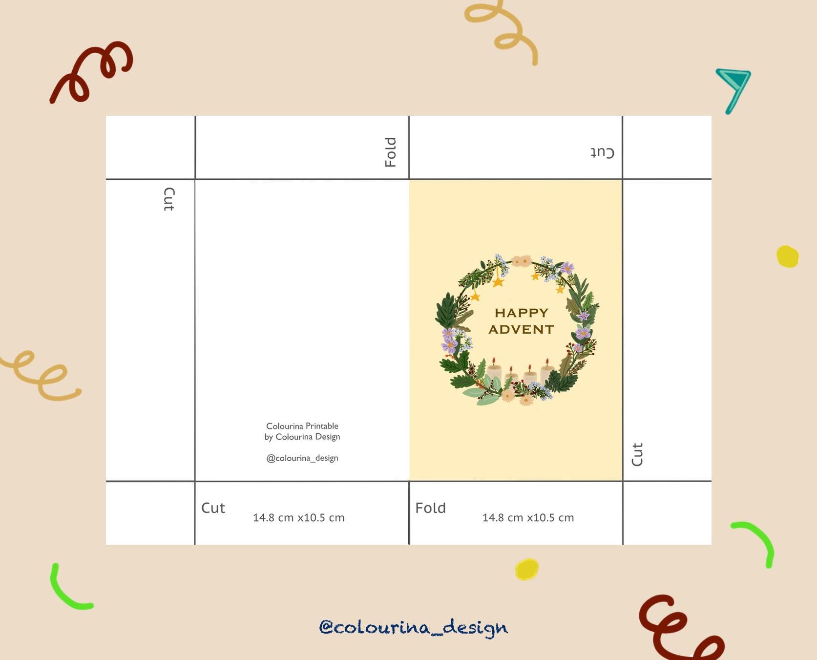 Printable Advent Card, Advent Card Digital Download, Digital ...