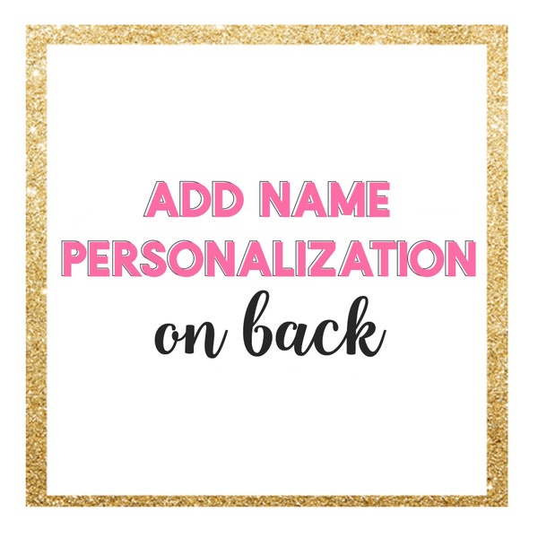 Add Back Personalization To Shirt, Name Personalization Upgrade, Name and Number on the Back, Text On The Back
