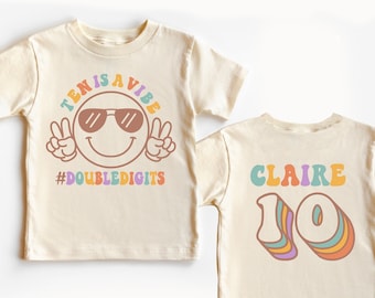 Groovy 10th Birthday Shirt: Personalized Double Digits Tee
