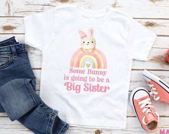 Big Sister Announcement Shirt: Easter Bunny Pregnancy Reveal