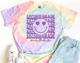 Second Grade Vibes Tie Dye Shirt - Teacher First Day Shirt