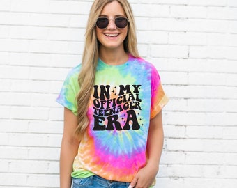 Official Teenager Era Shirt: Rainbow Tie Dye 13th Birthday Tee