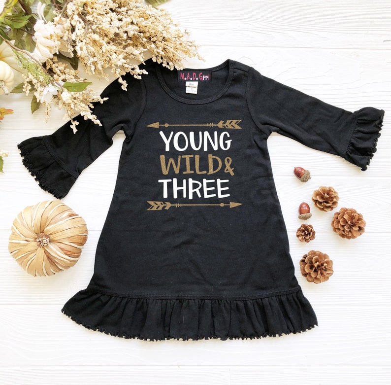 young wild and three dress