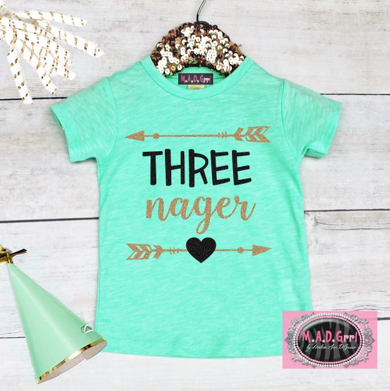 Girls 3rd Birthday Shirt, Third Birthday Shirt, Threenager, Three Birthday, Birthday Girl Shirt, Girls Birthday Shirt Il_570xn