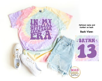 Official Teenager Era Shirt: Pastel Tie Dye 13th Birthday Tee