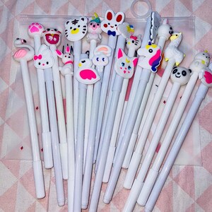 Stylos gel blancs à encre noir
