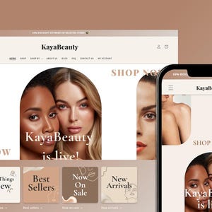 KayaBeauty Shopify Theme, Shopify Theme Template, Custom Shopify Website, Shopify 2.0 Store Design, Minimalist Shopify Theme