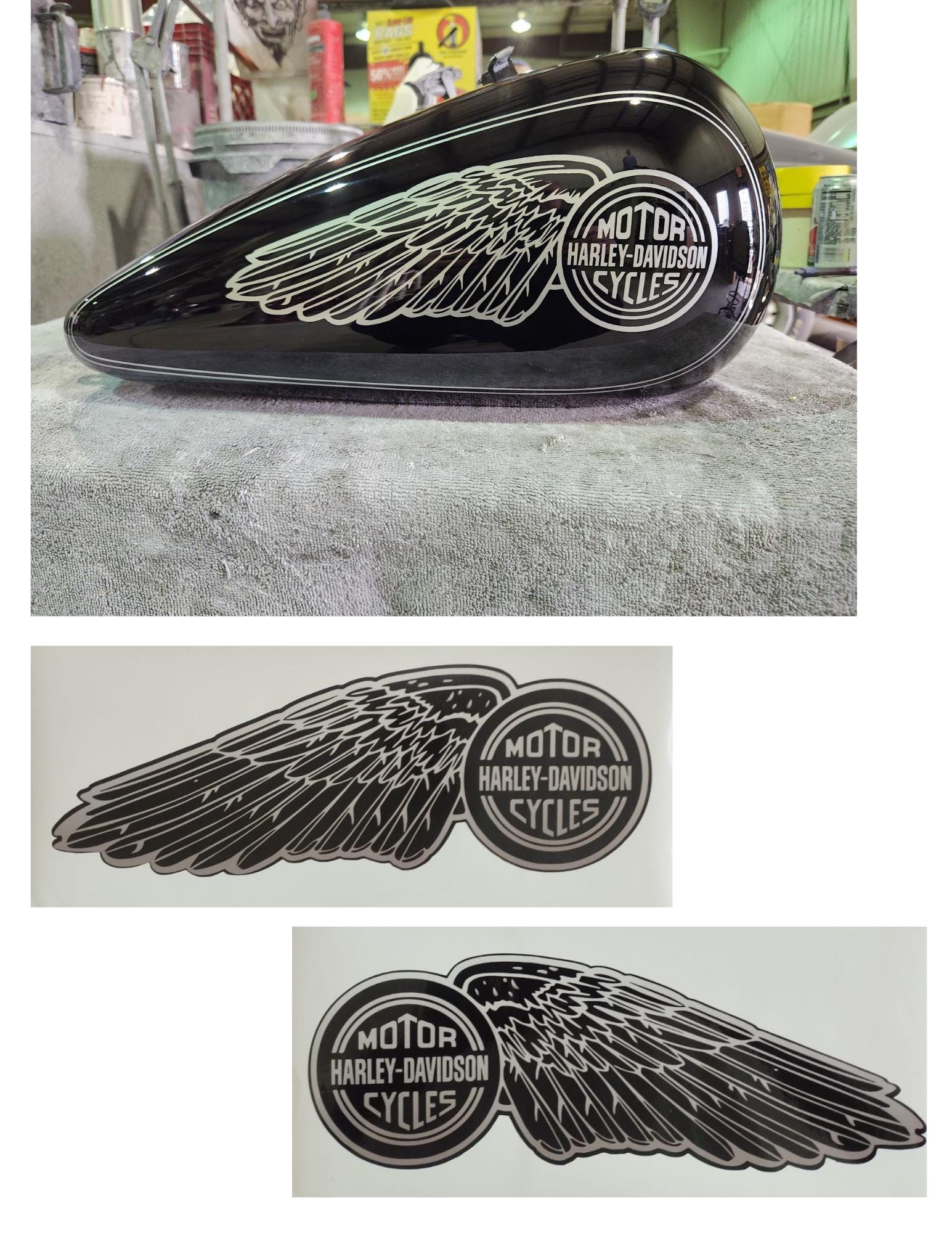 Harley-Davidson&reg; Embossed Bar &amp; Shield Logo Chrome Decal - 5.5 X 4.5 In