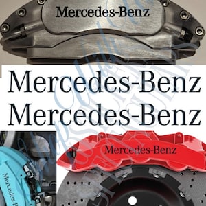 Mercedes Benz Brake Caliper 6 Decals vinyl mercedes Benz stickers  mercedes benz Decal Stickers car water resistant durable set of 6 Black