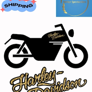 2 Harley DAVIDSON decals stickers harley davidson vinyl Bike sticker Harley bike decal bike Gas Tank Decal Gold leaf sticker water resistant