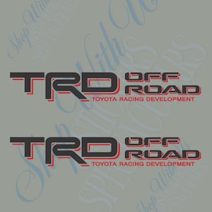 2 TRD stickers decals Off Road Decals TRD Off ROAD Toyota racing development sticker Toyota truck Tacoma Tundra Sticker Truck Vinyl Set of 2