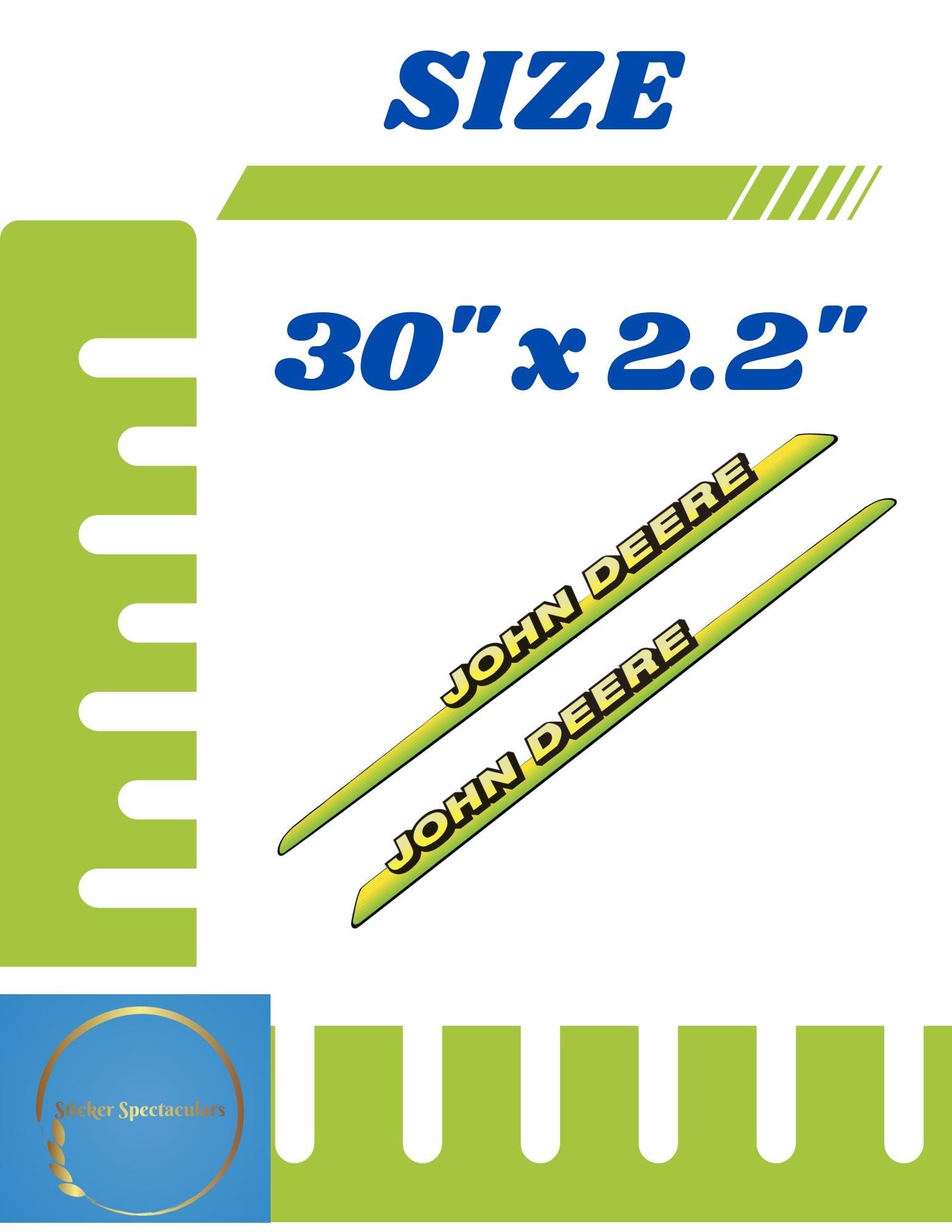 2 John Deere Decals vinyl stickers deere tractor john Deere stickers Lawn Tractor bumper John Deere Vinyl Decals tractor outdoor John sticke