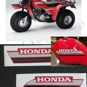 1985 Honda decals vinyl honda stickers ATC250ES 250ES ATC Big Red Tank Decals 85 HB118 water resistant durable Honda decals set of 2