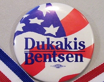DUKAKIS BENTSEN 1988 Campaign Pin