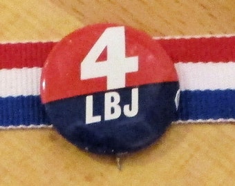 LYNDON JOHNSON 1964 Campaign Pin, Campaign Button